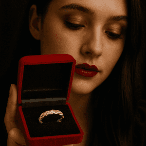 Braided Elegance | Sterling Silver Diamond-Style Band Ring