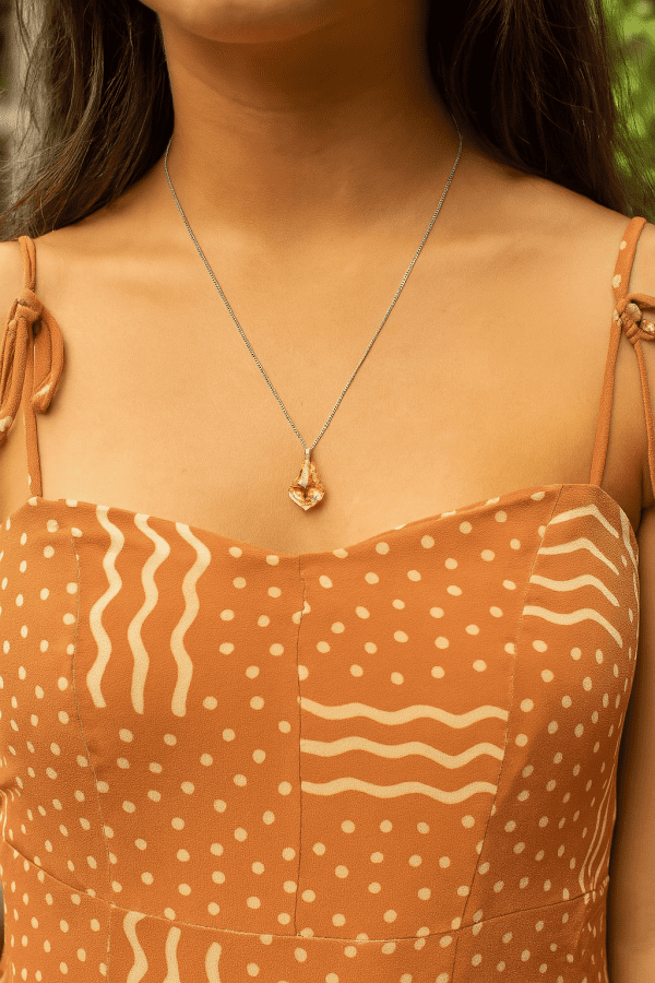 Radiant Teardrop Swarovski-Style Crystal Pendant Necklace in Sterling Silver Tone Chain
