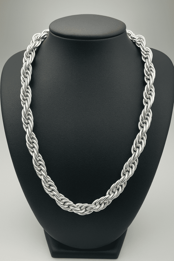 Solid Sterling Silver 75.13g Triple Rope Chain Necklace – 16 Inch | Luxury Statement Jewellery - Image 3