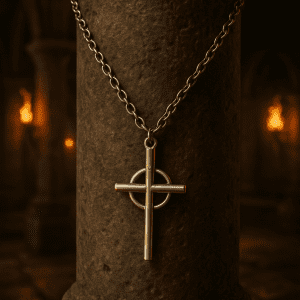 Sterling Silver Celtic Cross Pendant – 1998 London Maker HJ, 925 Hallmarked, 16” Chain