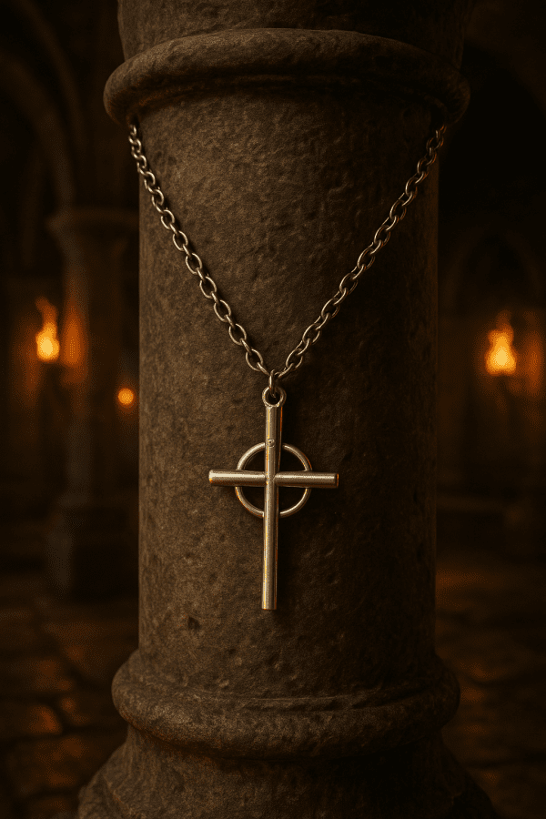 Sterling Silver Celtic Cross Pendant – 1998 London Maker HJ, 925 Hallmarked, 16” Chain