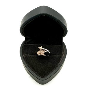 925 Sterling Silver Adjustable Arrow and Leaf Wrap Ring – Boho Chic, Size K/L