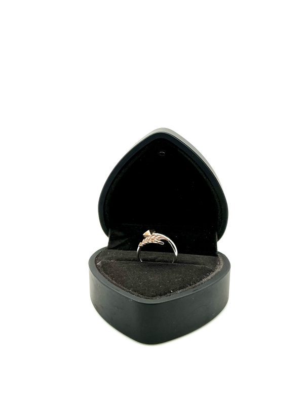 925 Sterling Silver Adjustable Arrow and Leaf Wrap Ring – Boho Chic, Size K/L - Image 3