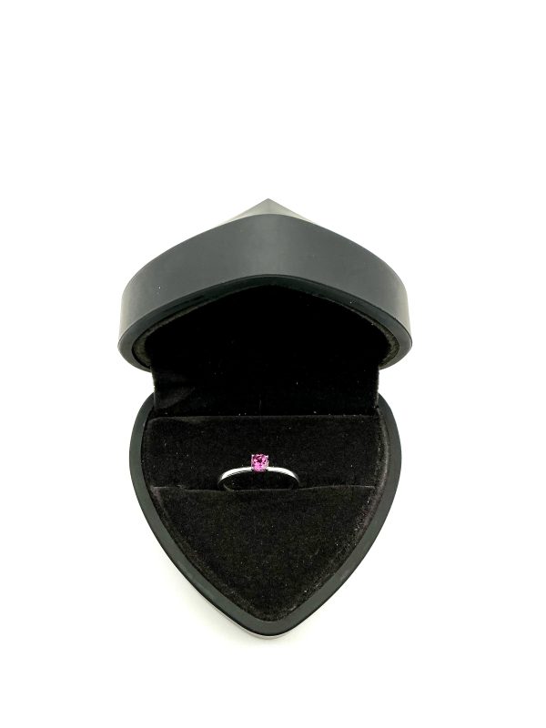 925 Sterling Silver Pink CZ Solitaire Ring – Elegant Minimalist 1.4g Fine Jewellery - Image 2