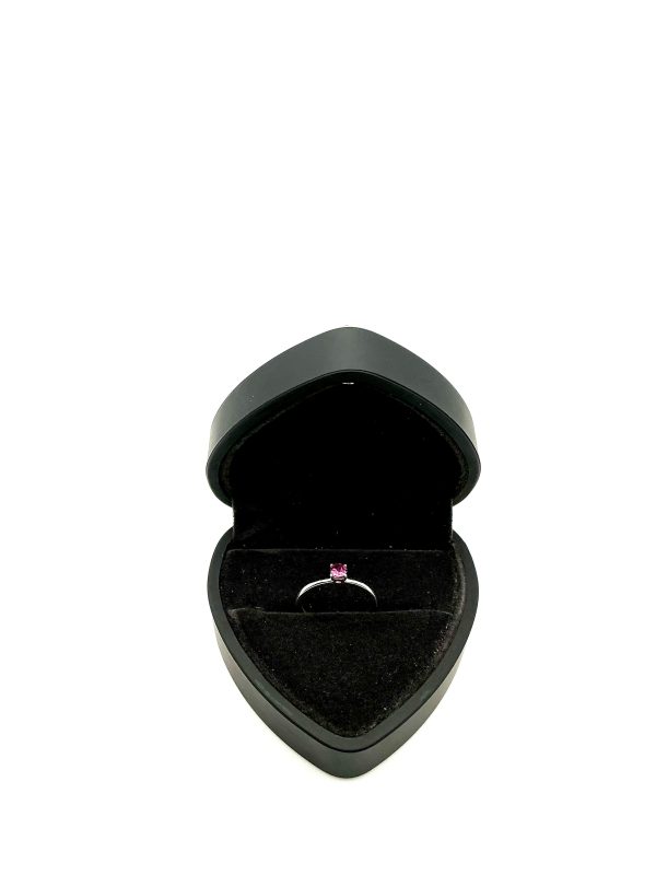925 Sterling Silver Pink CZ Solitaire Ring – Elegant Minimalist 1.4g Fine Jewellery - Image 3