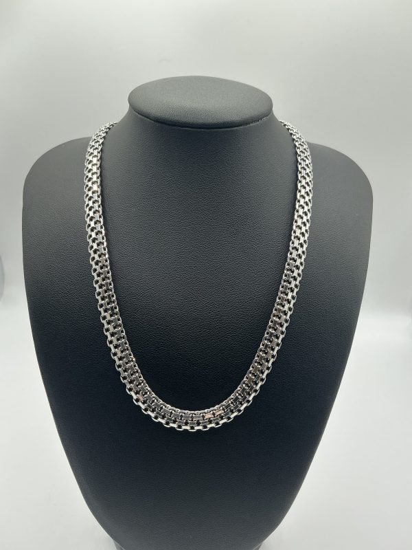 Luxury Italian Sterling Silver Byzantine Chain Necklace 16” – Milor QVC 925 Hallmarked, 20.7g - Image 5
