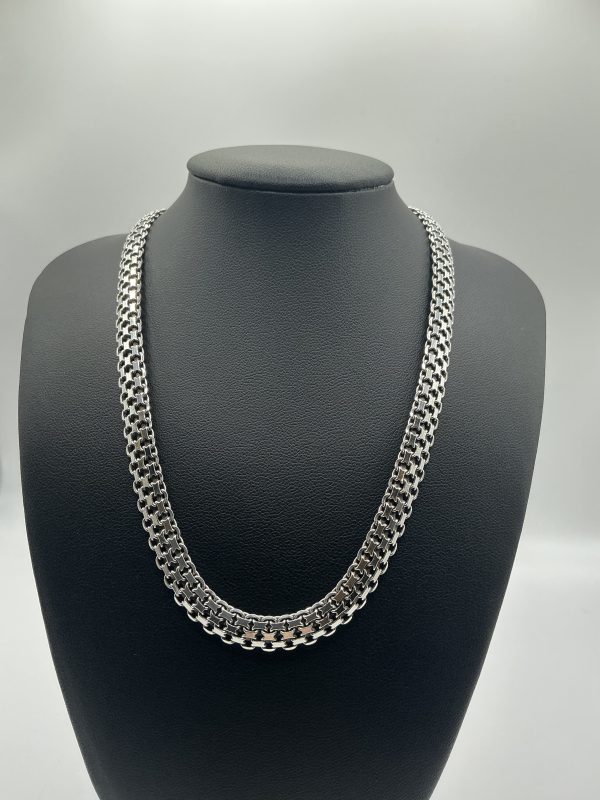Luxury Italian Sterling Silver Byzantine Chain Necklace 16” – Milor QVC 925 Hallmarked, 20.7g - Image 4