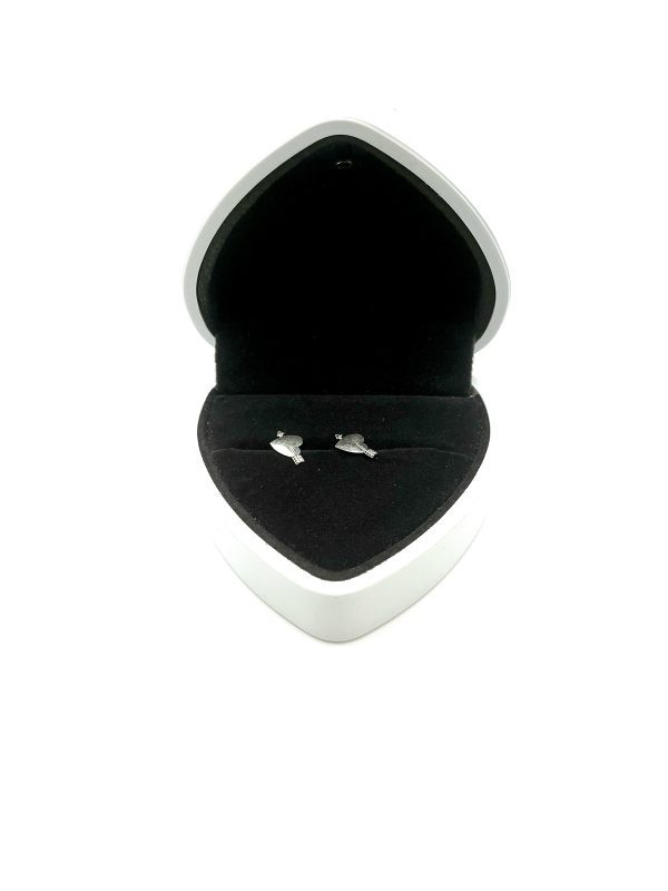 Tiny Sterling Silver Heart Stud Earrings – Dainty Minimalist 0.3g Solid Silver - Image 4