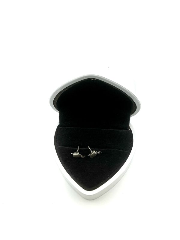 Tiny Sterling Silver Heart Stud Earrings – Dainty Minimalist 0.3g Solid Silver - Image 3