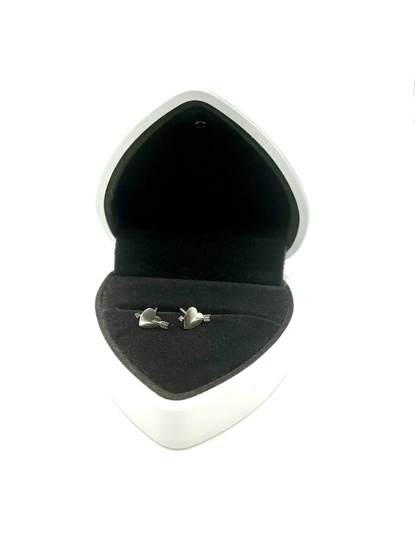 Tiny Sterling Silver Heart Stud Earrings – Dainty Minimalist 0.3g Solid Silver - Image 2