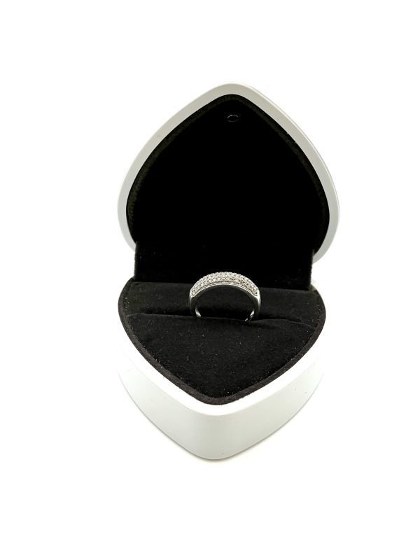 Luxury Sterling Silver Cubic Zirconia Band Ring – STS Hallmarked – Size L/M - Image 4