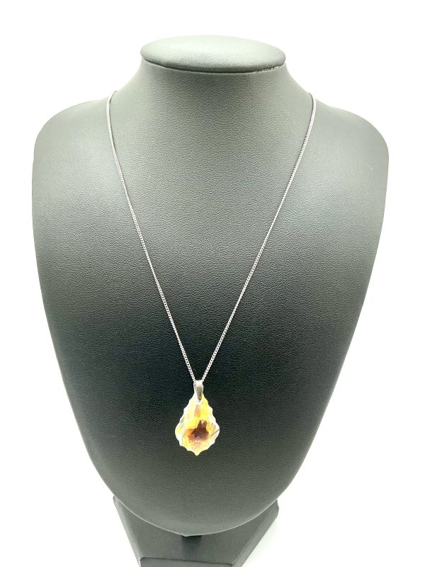 Radiant Teardrop Swarovski-Style Crystal Pendant Necklace in Sterling Silver Tone Chain - Image 5