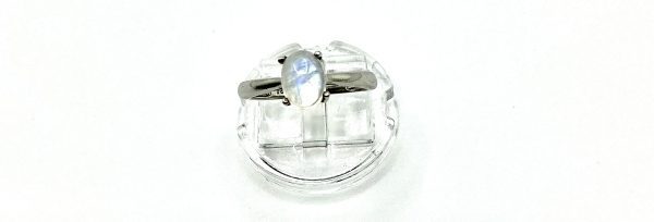 🌙 Sterling Silver Moonstone Solitaire Ring – Size N/O – 1.9g - Image 6