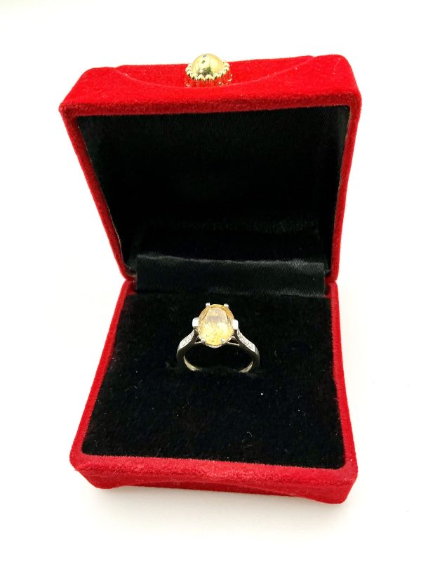 925 Sterling Silver Citrine Ring | Oval Cut, Size L | Luxury Handcrafted Jewellery – 2.4g - Image 7