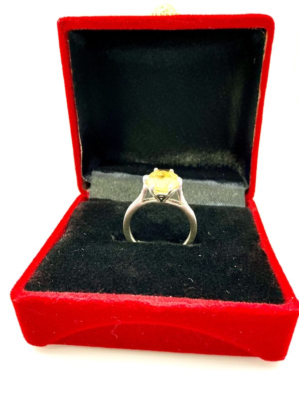 925 Sterling Silver Citrine Ring | Oval Cut, Size L | Luxury Handcrafted Jewellery – 2.4g - Image 8
