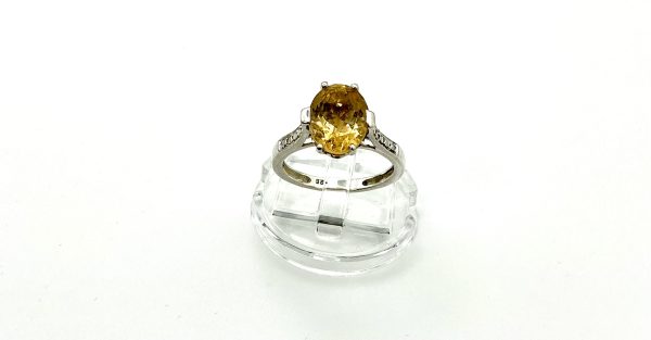 925 Sterling Silver Citrine Ring | Oval Cut, Size L | Luxury Handcrafted Jewellery – 2.4g - Image 5