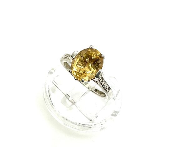 925 Sterling Silver Citrine Ring | Oval Cut, Size L | Luxury Handcrafted Jewellery – 2.4g - Image 4