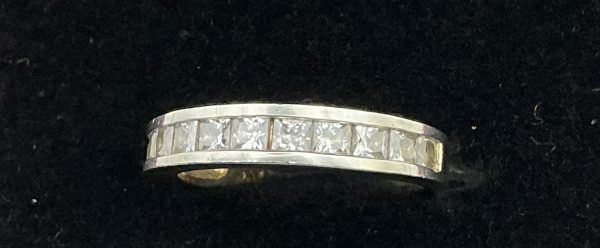 Sterling Silver Princess-Cut Channel Set Ring – 2.5g, Size K - Image 6