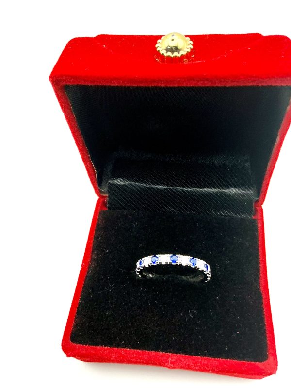 Sterling Silver CZ Eternity Ring – Size Q, 3.1g Full Band Sparkle - Image 5