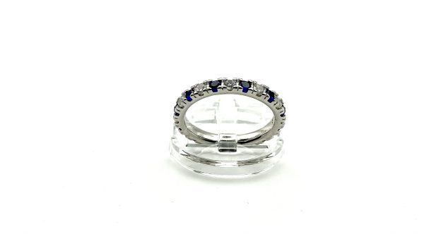 Sterling Silver CZ Eternity Ring – Size Q, 3.1g Full Band Sparkle - Image 7
