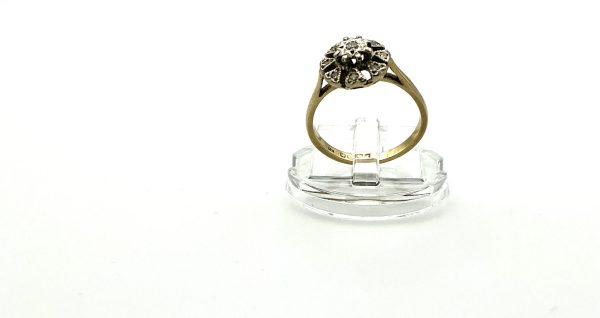 Antique 18ct Yellow Gold Diamond Cluster Ring, Birmingham 1866, Size L/M - Image 4
