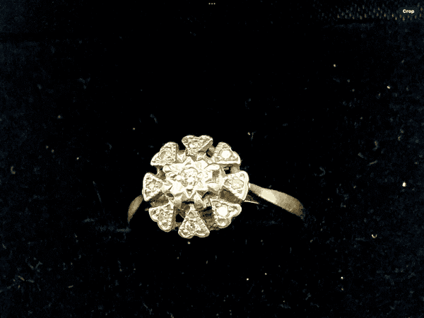 Antique 18ct Yellow Gold Diamond Cluster Ring, Birmingham 1866, Size L/M - Image 3