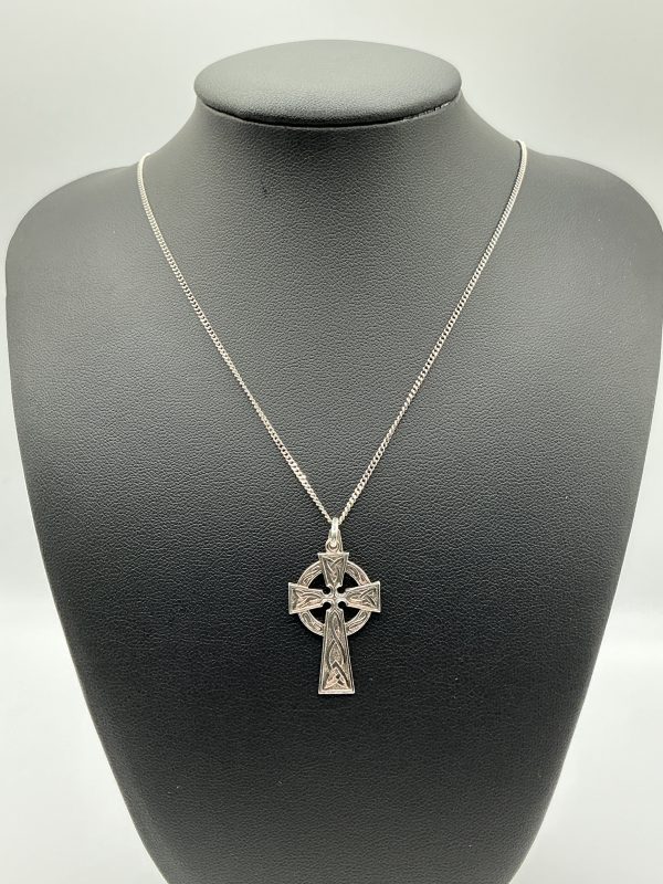 Sterling Silver Celtic Cross Pendant Necklace – 925 Silver, 4.6g, 18-Inch Chain - Image 3