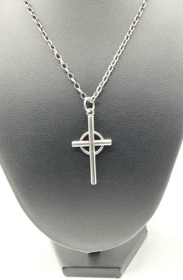 Sterling Silver Celtic Cross Pendant – 1998 London Maker HJ, 925 Hallmarked, 16” Chain - Image 3