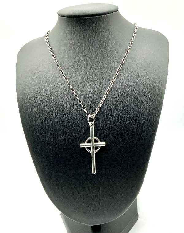 Sterling Silver Celtic Cross Pendant – 1998 London Maker HJ, 925 Hallmarked, 16” Chain - Image 7
