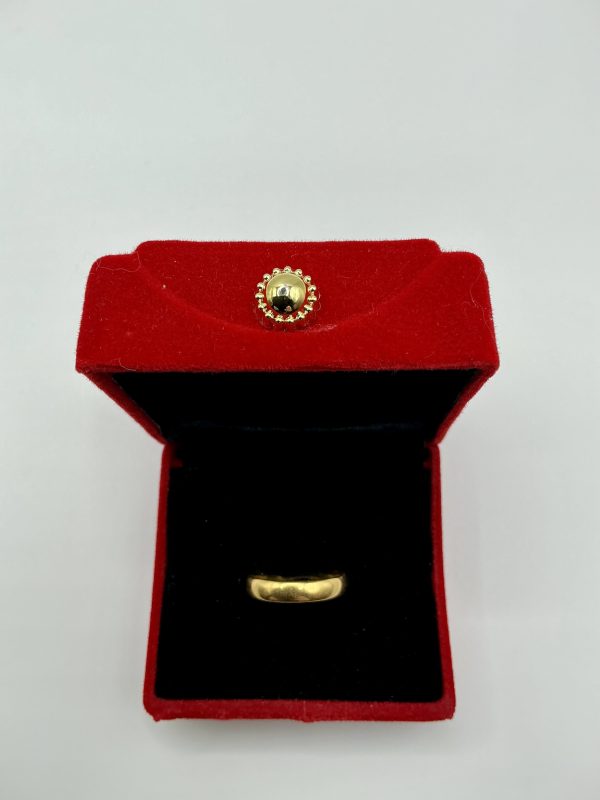 Antique 22ct Gold Band Ring – Hallmarked Birmingham 1849, Size O, 4.5g, 5mm Wide - Image 8