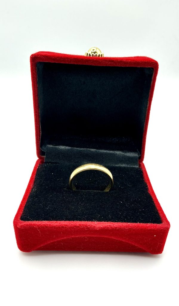 Antique 22ct Gold Band Ring – Hallmarked Birmingham 1849, Size O, 4.5g, 5mm Wide - Image 9