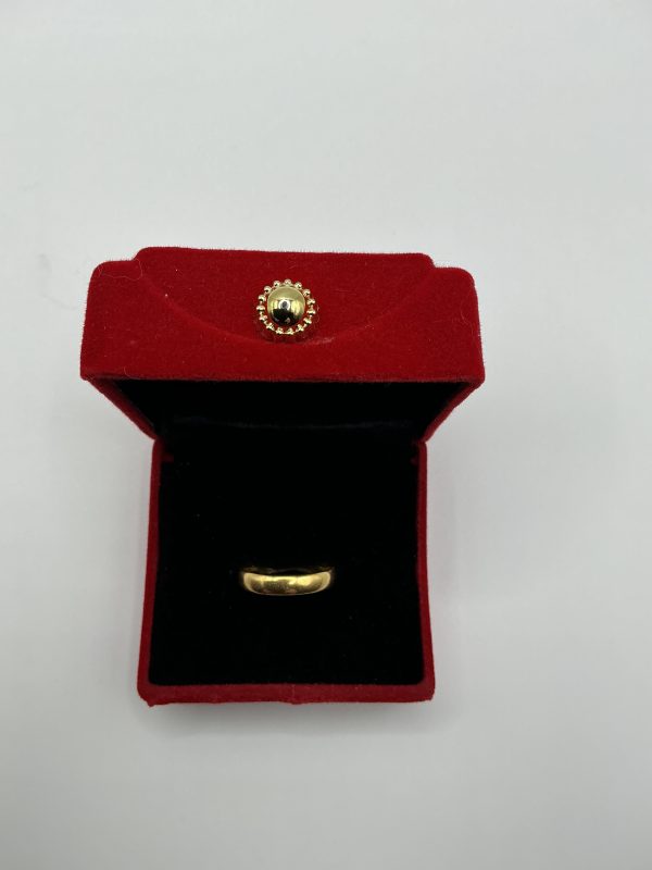 Antique 22ct Gold Band Ring – Hallmarked Birmingham 1849, Size O, 4.5g, 5mm Wide - Image 10
