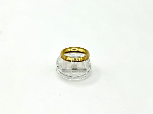 Antique 22ct Gold Band Ring – Hallmarked Birmingham 1849, Size O, 4.5g, 5mm Wide - Image 5