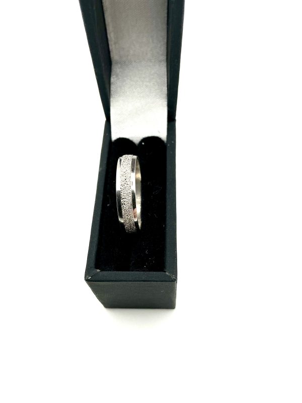 9ct White Gold Diamond-Crusted Band Ring, Size M, 1.4g - Image 8
