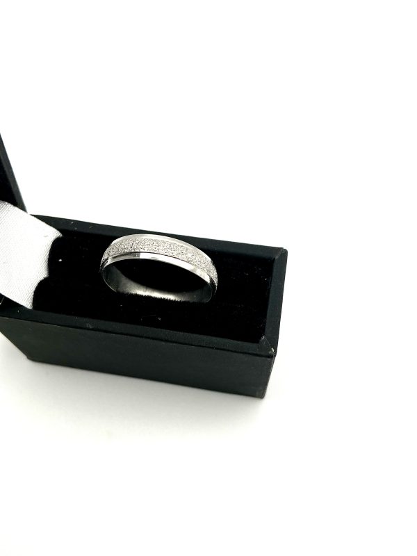 9ct White Gold Diamond-Crusted Band Ring, Size M, 1.4g - Image 9