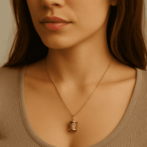 Vintage 9K Gold Ornate Drum Charm – 2.34g – Collectable Solid Gold Pendant