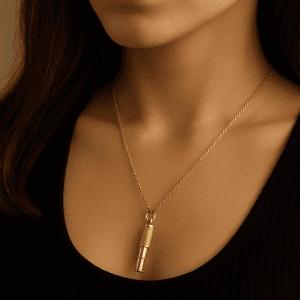 Antique 1862 9K Gold Miniature Looking Glass Charm – Birmingham Hallmarked – EFC Maker – 3.21g