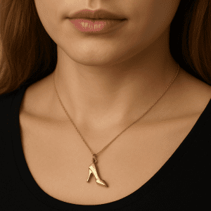 Vintage 9K Gold High-Heeled Shoe Charm – Birmingham 1975 – WH Collins & Co – 0.9g