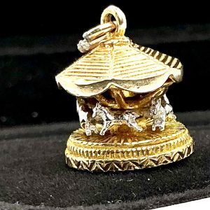 Antique 9K Gold Spinning Carousel Charm – Birmingham 1861 by H.S. Ltd – 3.7g