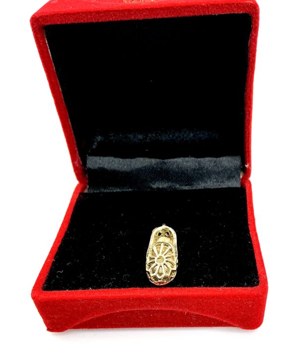 Vintage 9K Gold Slipper Charm – London 1966 by C&T – 1.97g - Image 4