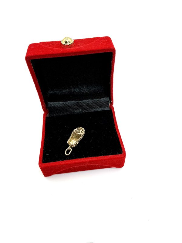 Vintage 9K Gold Slipper Charm – London 1966 by C&T – 1.97g - Image 8