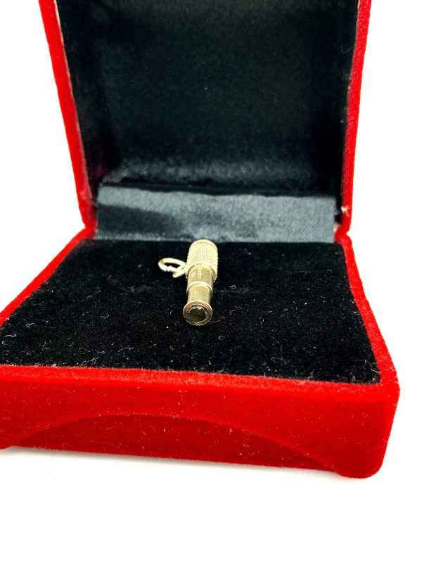 Antique 1862 9K Gold Miniature Looking Glass Charm – Birmingham Hallmarked – EFC Maker – 3.21g - Image 8