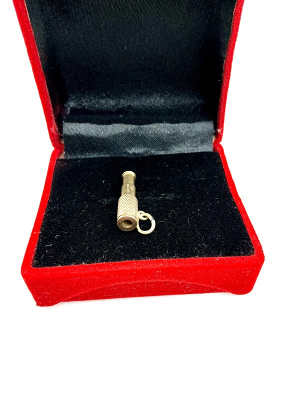 Antique 1862 9K Gold Miniature Looking Glass Charm – Birmingham Hallmarked – EFC Maker – 3.21g - Image 6