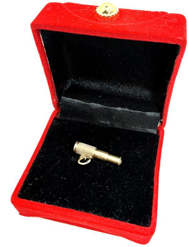 Antique 1862 9K Gold Miniature Looking Glass Charm – Birmingham Hallmarked – EFC Maker – 3.21g - Image 7