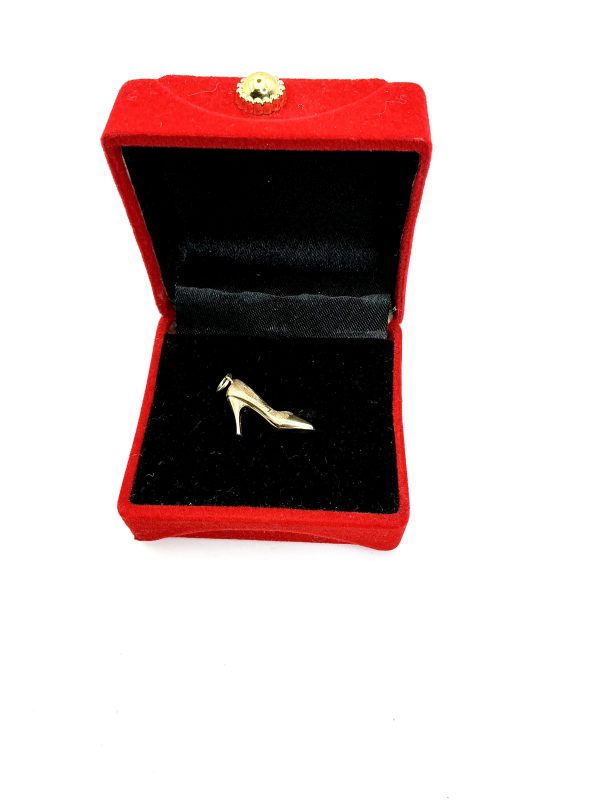 Vintage 9K Gold High-Heeled Shoe Charm – Birmingham 1975 – WH Collins & Co – 0.9g - Image 4