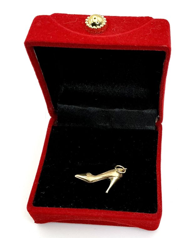 Vintage 9K Gold High-Heeled Shoe Charm – Birmingham 1975 – WH Collins & Co – 0.9g - Image 5
