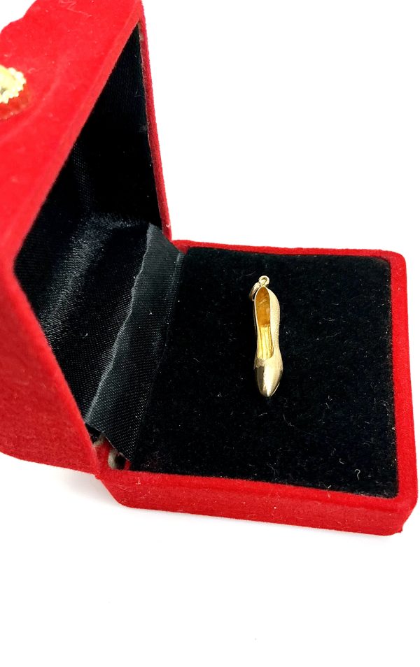 Vintage 9K Gold High-Heeled Shoe Charm – Birmingham 1975 – WH Collins & Co – 0.9g - Image 7