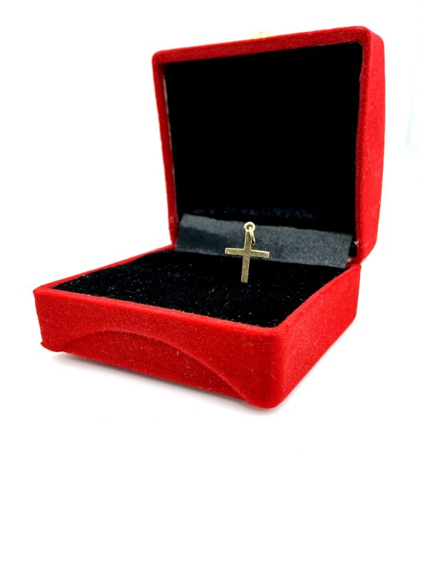 Antique 9ct Gold Cross Charm – Birmingham 1862 by John Hartman & Co – 0.6g - Image 7
