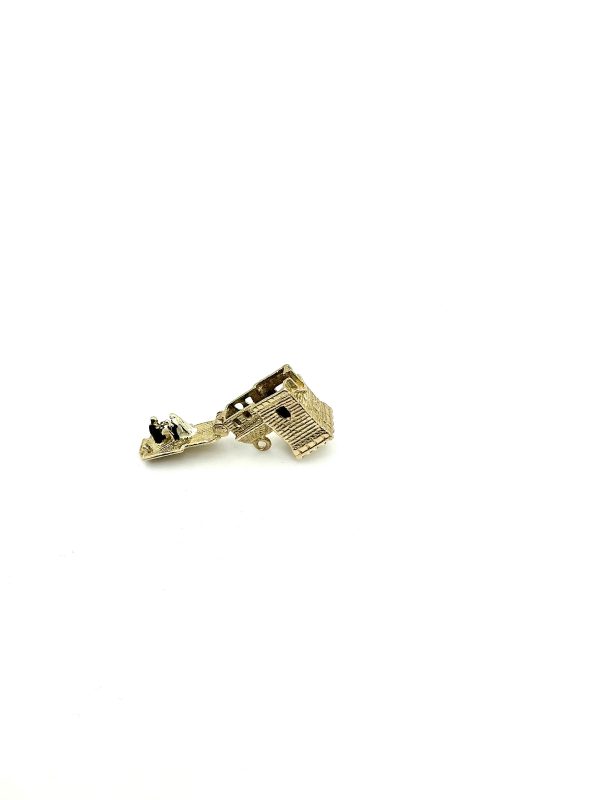Antique 1802 9K Gold Church Charm – Opens to Blessing Scene – 3.9g – London Hallmark - Image 4