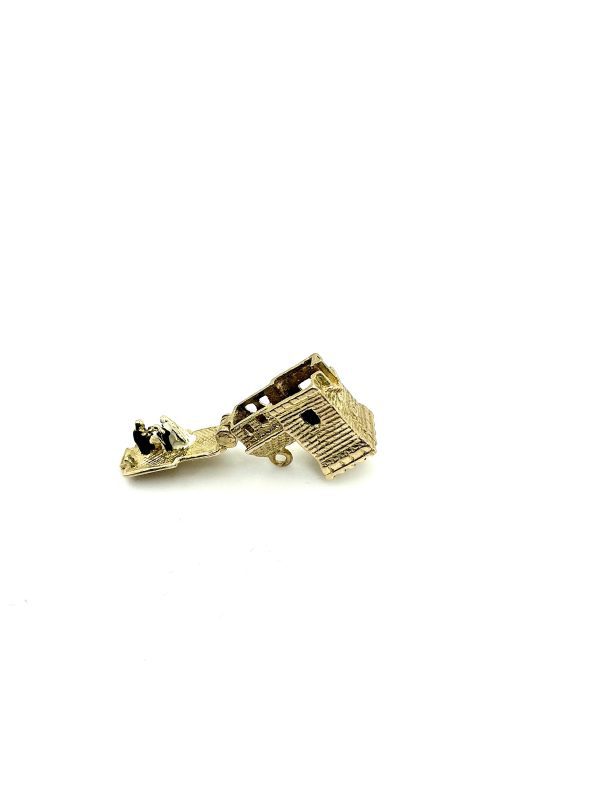 Antique 1802 9K Gold Church Charm – Opens to Blessing Scene – 3.9g – London Hallmark - Image 9